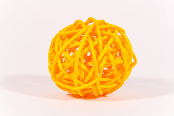 Image showing yellow rattan ball