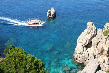 Image showing Greece. Corfu, Paleokastrica, coast 