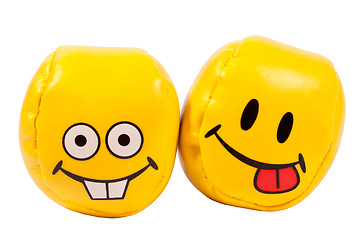 Image showing balls with grimaces