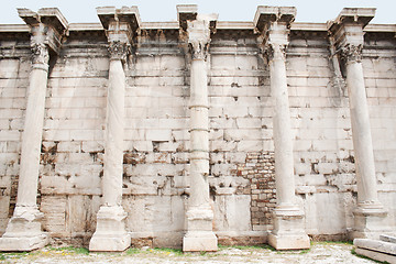 Image showing Hadrian's Library in the Roman Forum of Athens, Greece