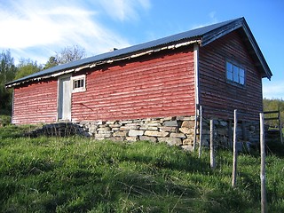 Image showing Abandoned cowhouse