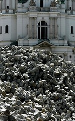 Image showing church and stones