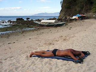 Image showing sunbathing