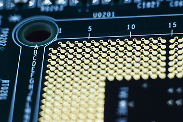 Image showing Motherboard contacts to CPU