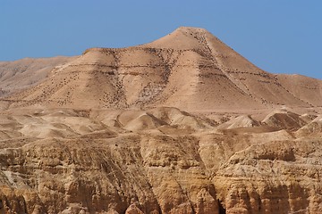 Image showing Scenic mountain in stone desert near the Dead Sea 