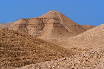 Image showing Scenic mountain in stone desert near the Dead Sea 