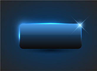 Image showing Empty blue button