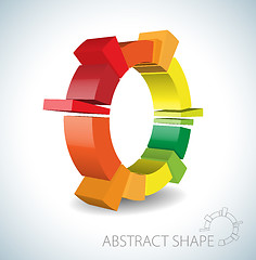 Image showing Colorful abstract 3D shape