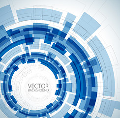 Image showing Abstract blue technical background