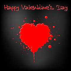 Image showing Grunge Valentines day card