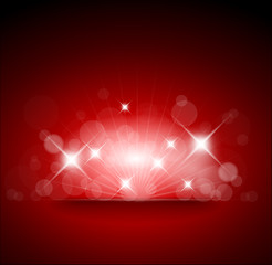 Image showing Red background with white lights