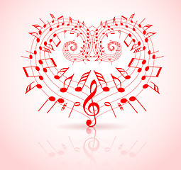 Image showing Valentines day music theme