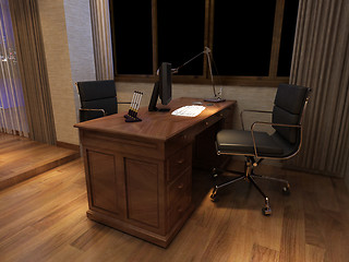 Image showing modern office interior 3d rendering 