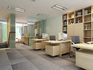 Image showing modern office interior 3d rendering 