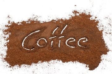 Image showing milled coffee sign