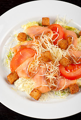 Image showing smoked salmon filet salad