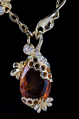 Image showing pendant closeup with big gem