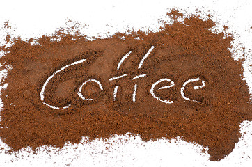 Image showing milled coffee sign