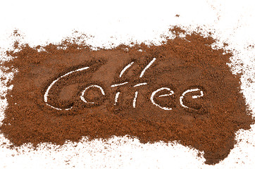 Image showing milled coffee sign