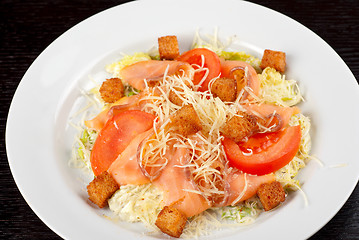 Image showing smoked salmon filet salad