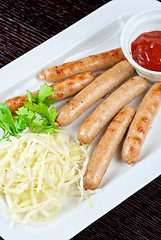 Image showing Grilled sausages