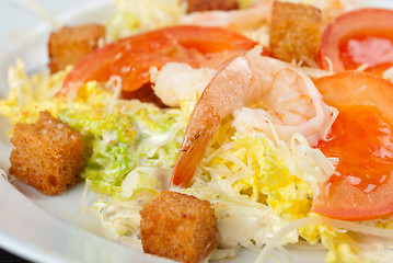 Image showing tiger shrimps salad