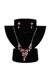 Image showing necklace with pendants and earrings