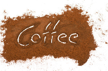 Image showing milled coffee sign