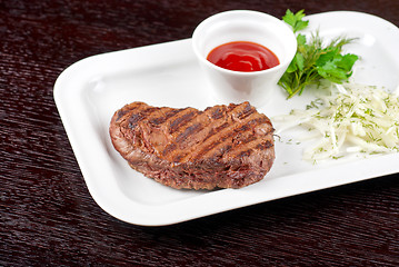 Image showing Juicy roasted beef steak