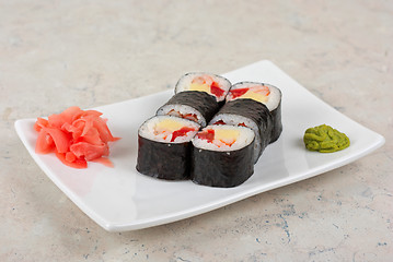 Image showing sushi rolls