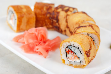 Image showing omelette sushi