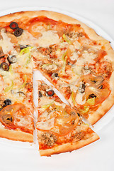 Image showing seafood pizza