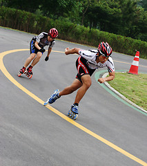 Image showing Speed skaters