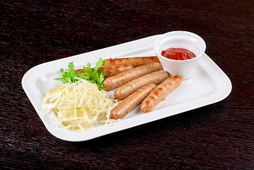 Image showing Grilled sausages