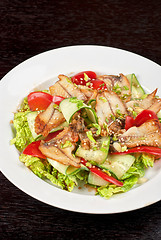 Image showing Salad of smoked eel