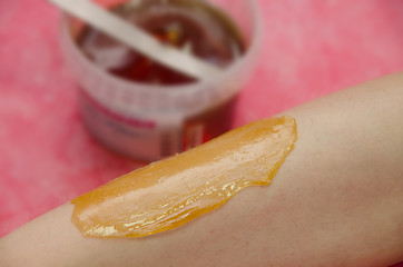 Image showing sugaring epilation