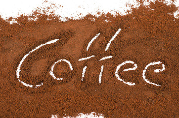 Image showing milled coffee sign