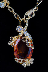 Image showing pendant closeup with big gem