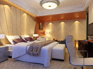 Image showing rendering of home interior focused on bed room 