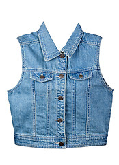 Image showing blue denim vest