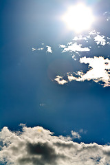 Image showing sunshine clouds sky