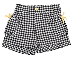 Image showing plaid shorts with pockets