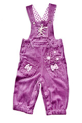 Image showing purple panties with suspenders