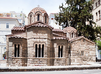 Image showing Byzantine Kapnikarea, orthodox church in central Athens, Greece