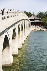 Image showing Seventeen Arch Bridge, Summer Palace, Beijing