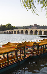 Image showing Seventeen Arch Bridge, Summer Palace, Beijing