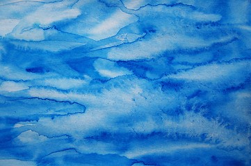 Image showing Abstract watercolor background on paper texture 