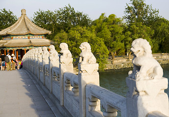 Image showing Seventeen Arch Bridge, Summer Palace, Beijing