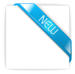 Image showing New glassy blue corner ribbon
