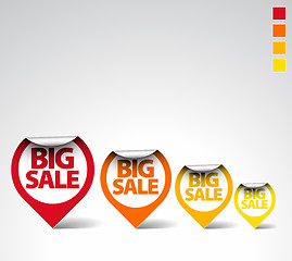 Image showing Colorful Round Sale Labels